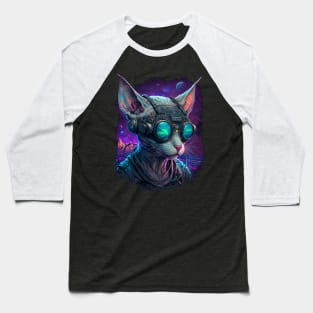 Psychedelic Sphynx Cat 3 Baseball T-Shirt